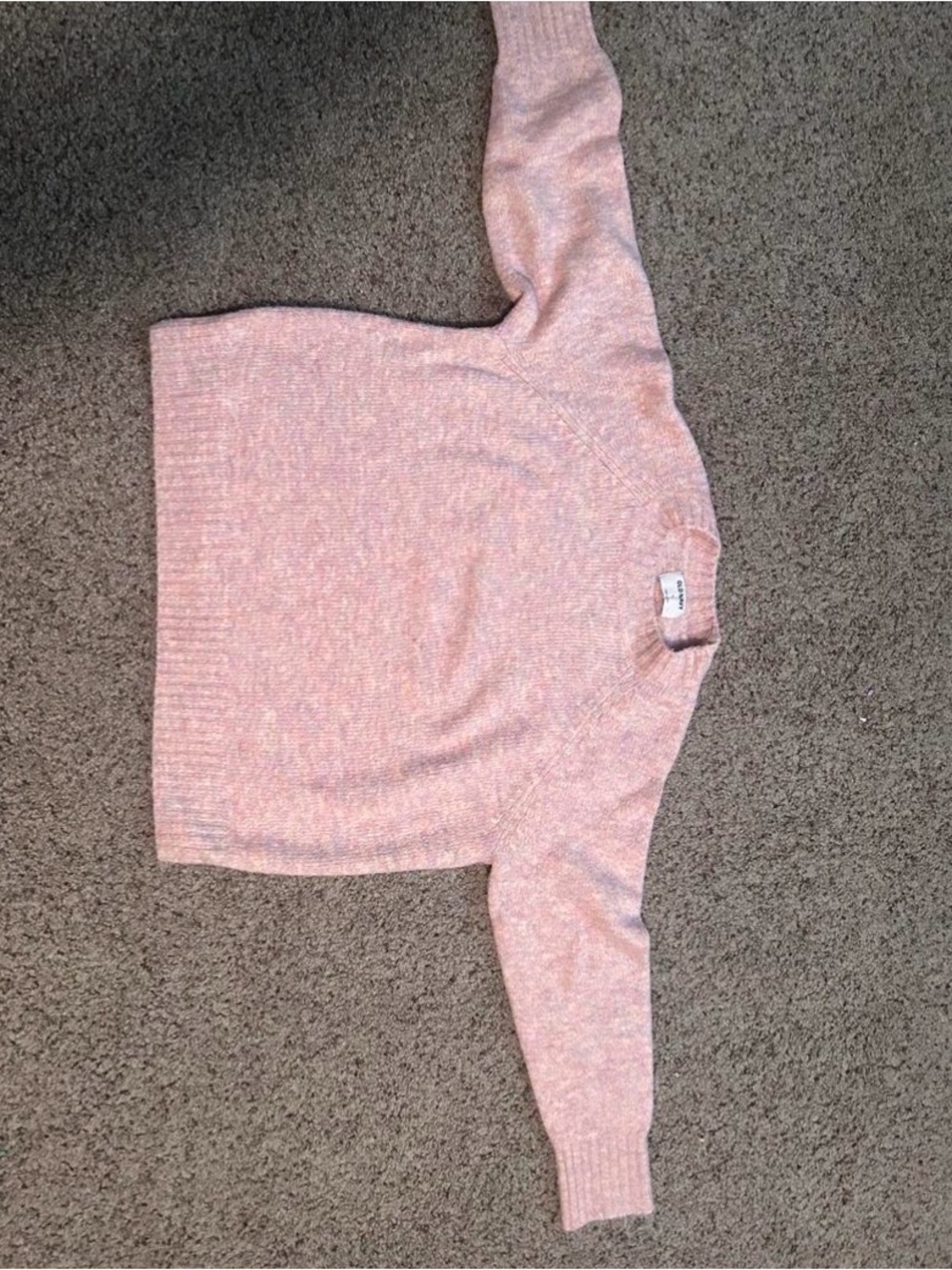 Old Navy Pink Marled Crewneck Sweater